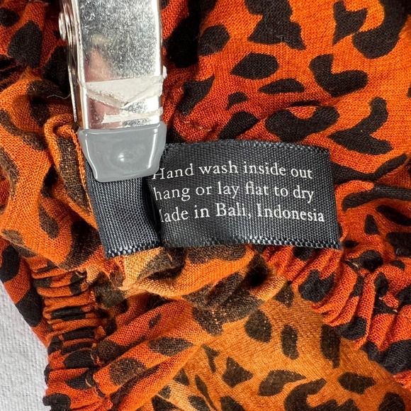 INDAH Gemma Tube Top Womens Small Medium Orange Black Cheetah Animal Print NWT - Picture 14 of 16